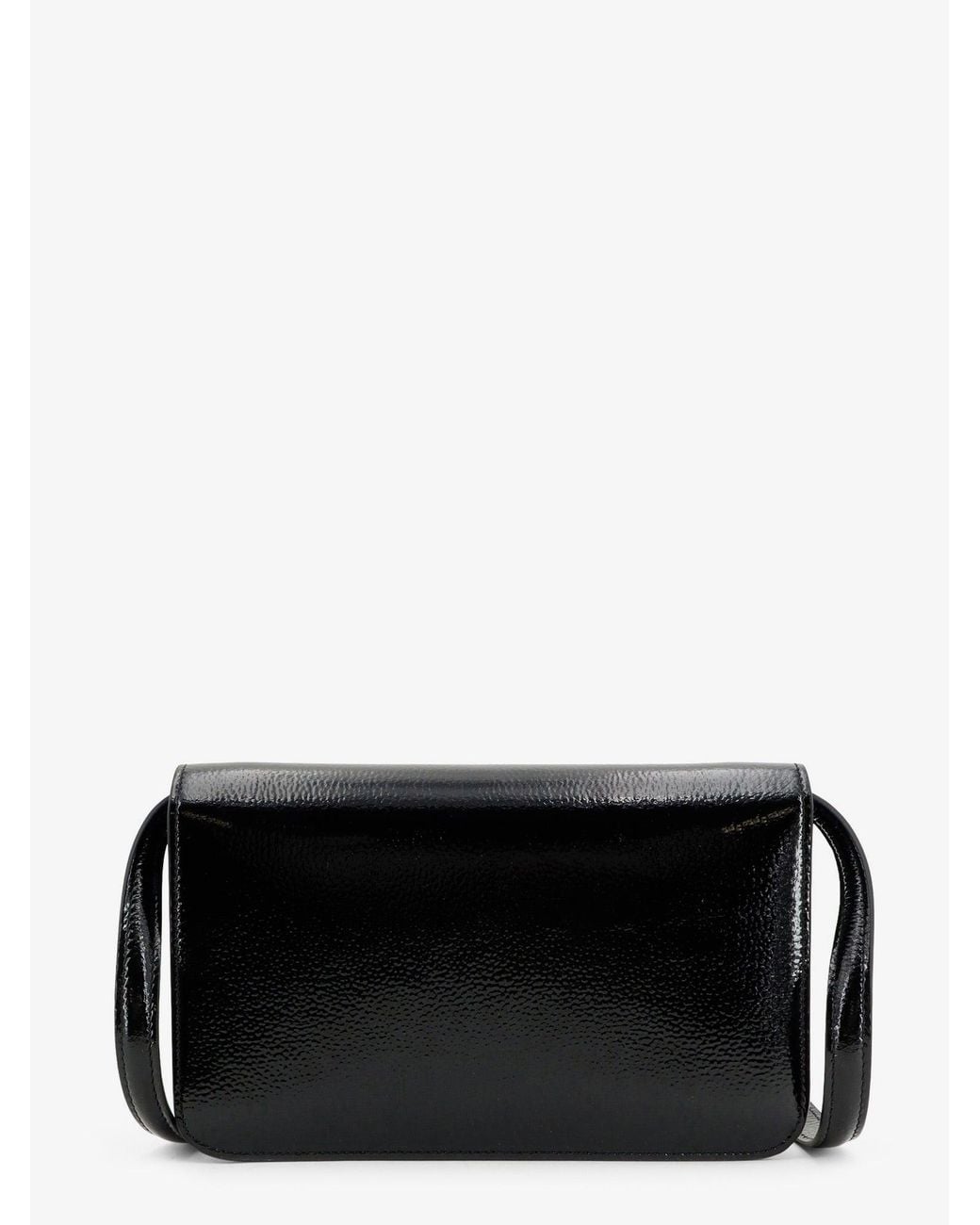 Totême  Black Patent T-Lock Crossbody Bag