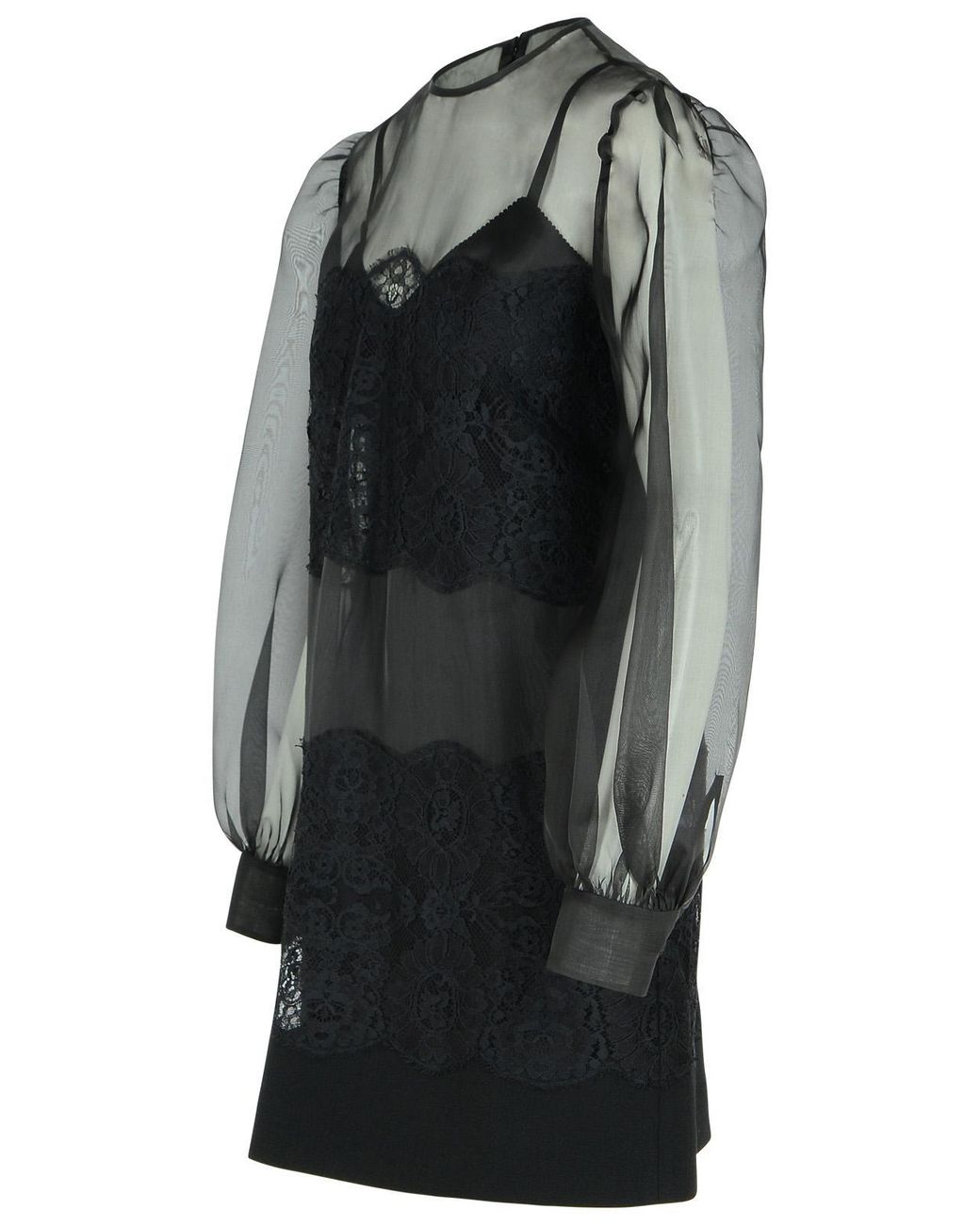 Dolce & Gabbana Black Dolce & Gabbana Silk Organza Dress