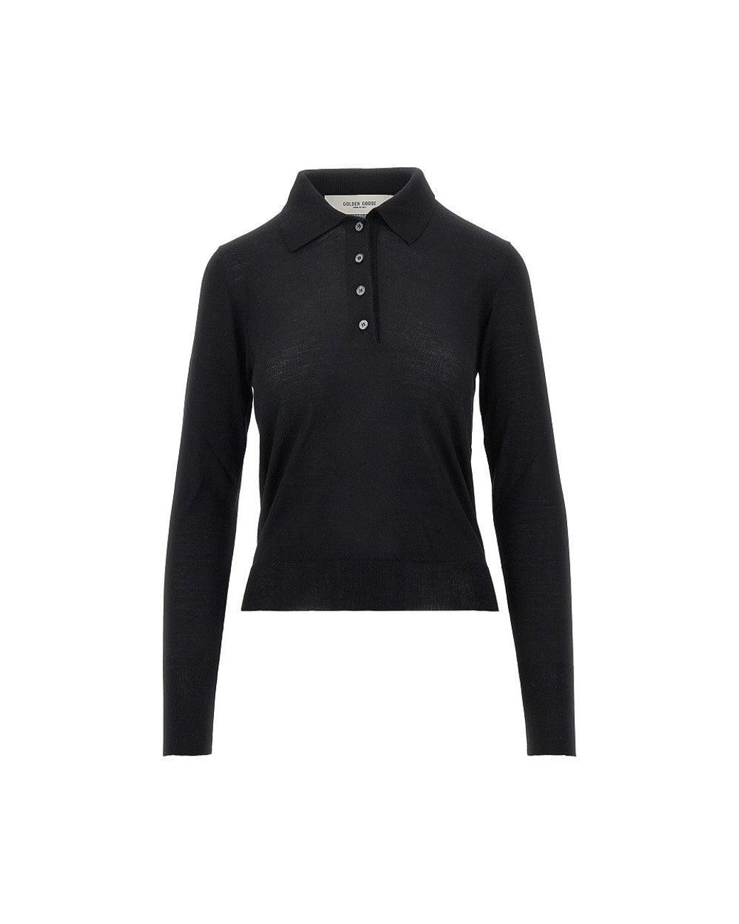 Golden Goose Deluxe Brand Blue 'Ghislayne' Knitted Polo Shirt