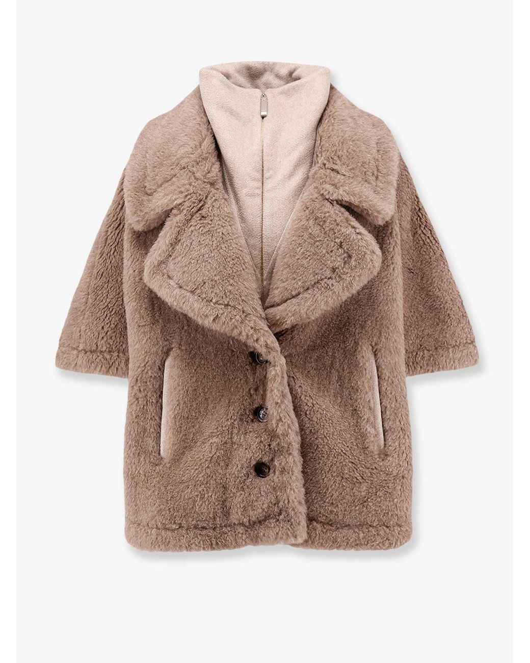 Max Mara Brown Mxapavido 4 Alpaca Cashmere Silk Cape
