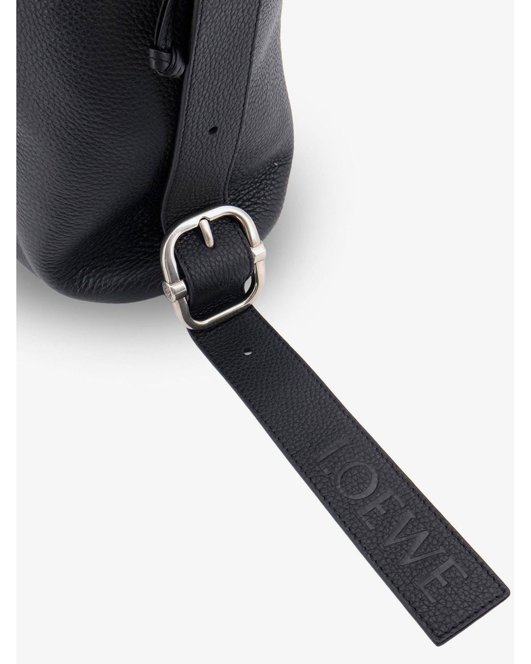 Loewe Black Loop Leather Crossbody Bag for men