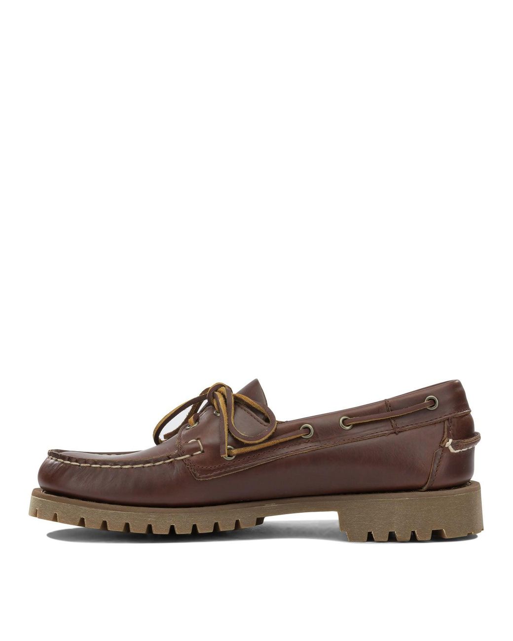Sebago Brown Ranger Waxy Lace-Up Loafers for men