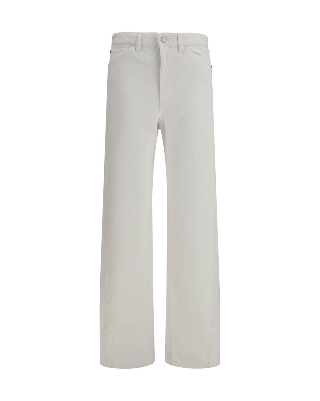 Lemaire Gray Cotton Five-Pocket Pants