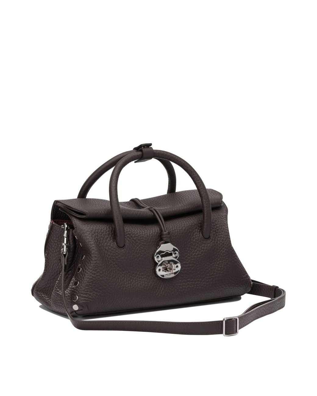 Zanellato Black "Dotta" Medium Handbag