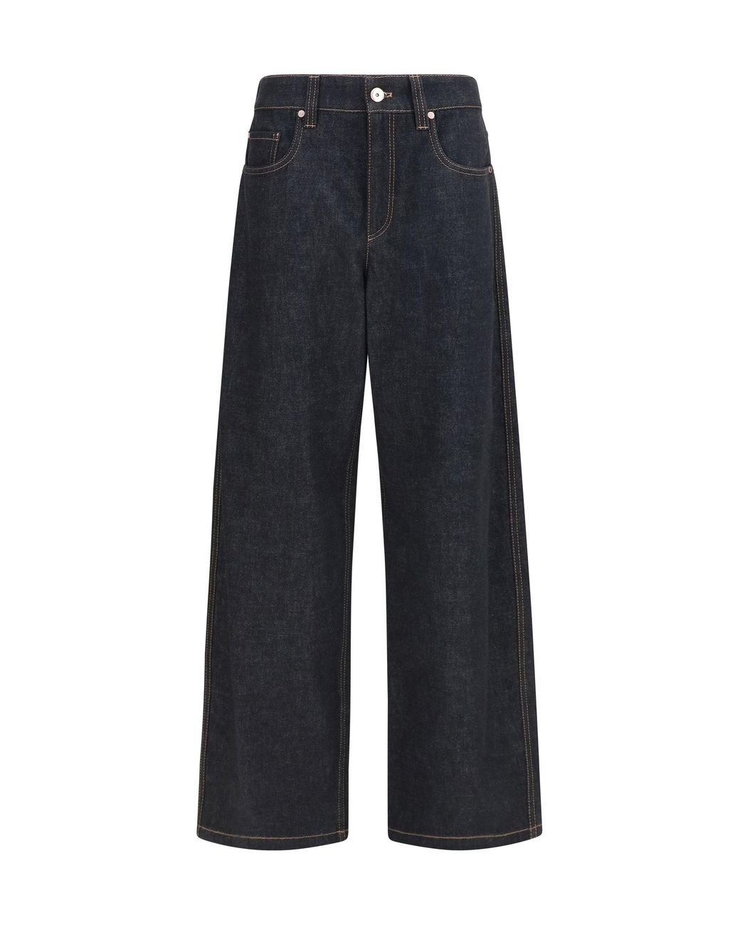 Brunello Cucinelli Blue Straight-Leg Denim Jeans