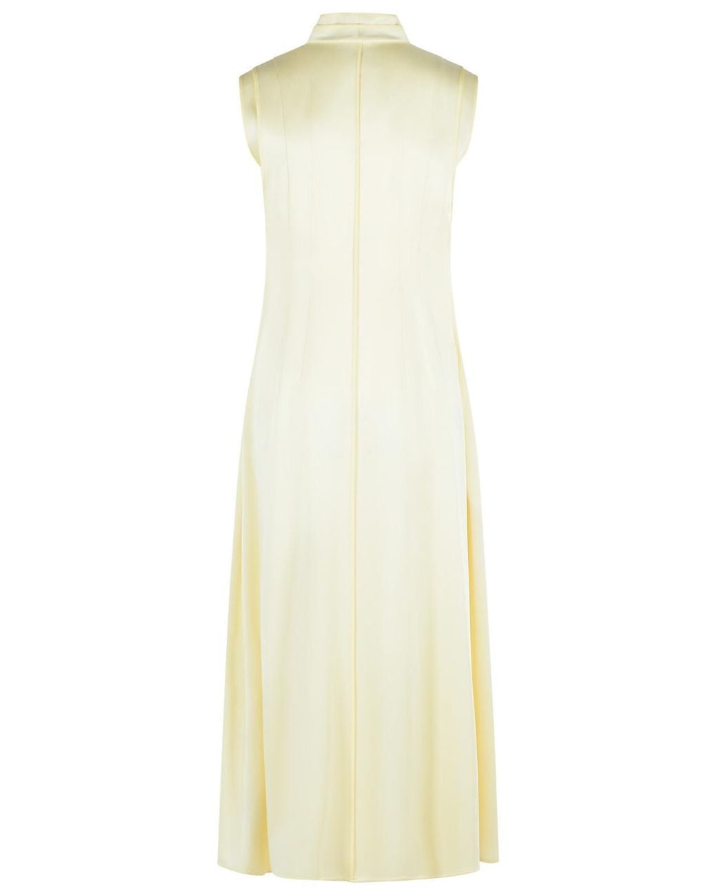 Jil Sander White Ivory Acetate And Viscose Dress