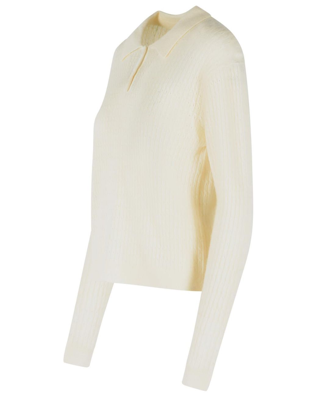Closed White Ivory Wool Polo Shirt