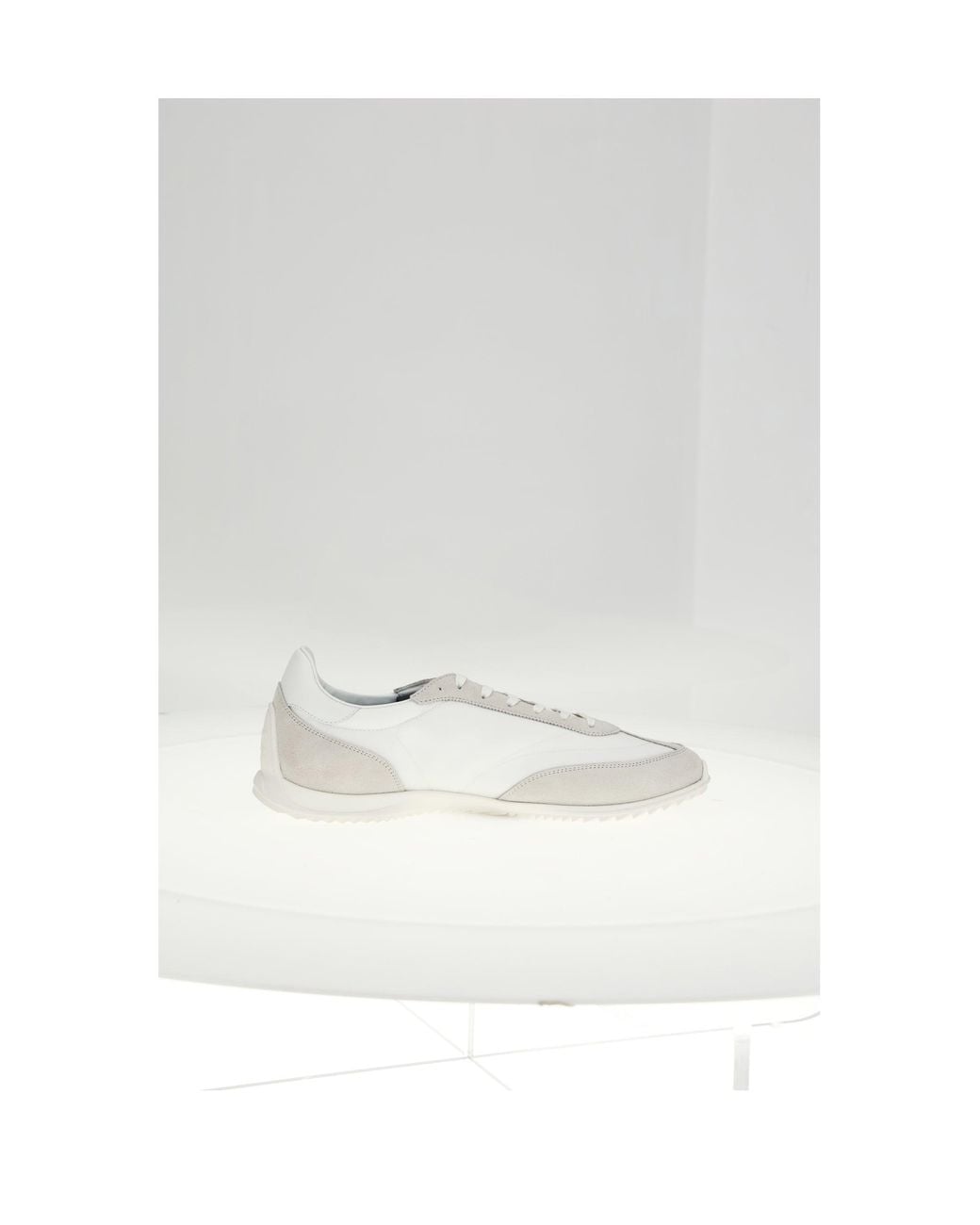 Céline White Low Lace-Up Sneaker Triomph Upper Polyester Trainers for men