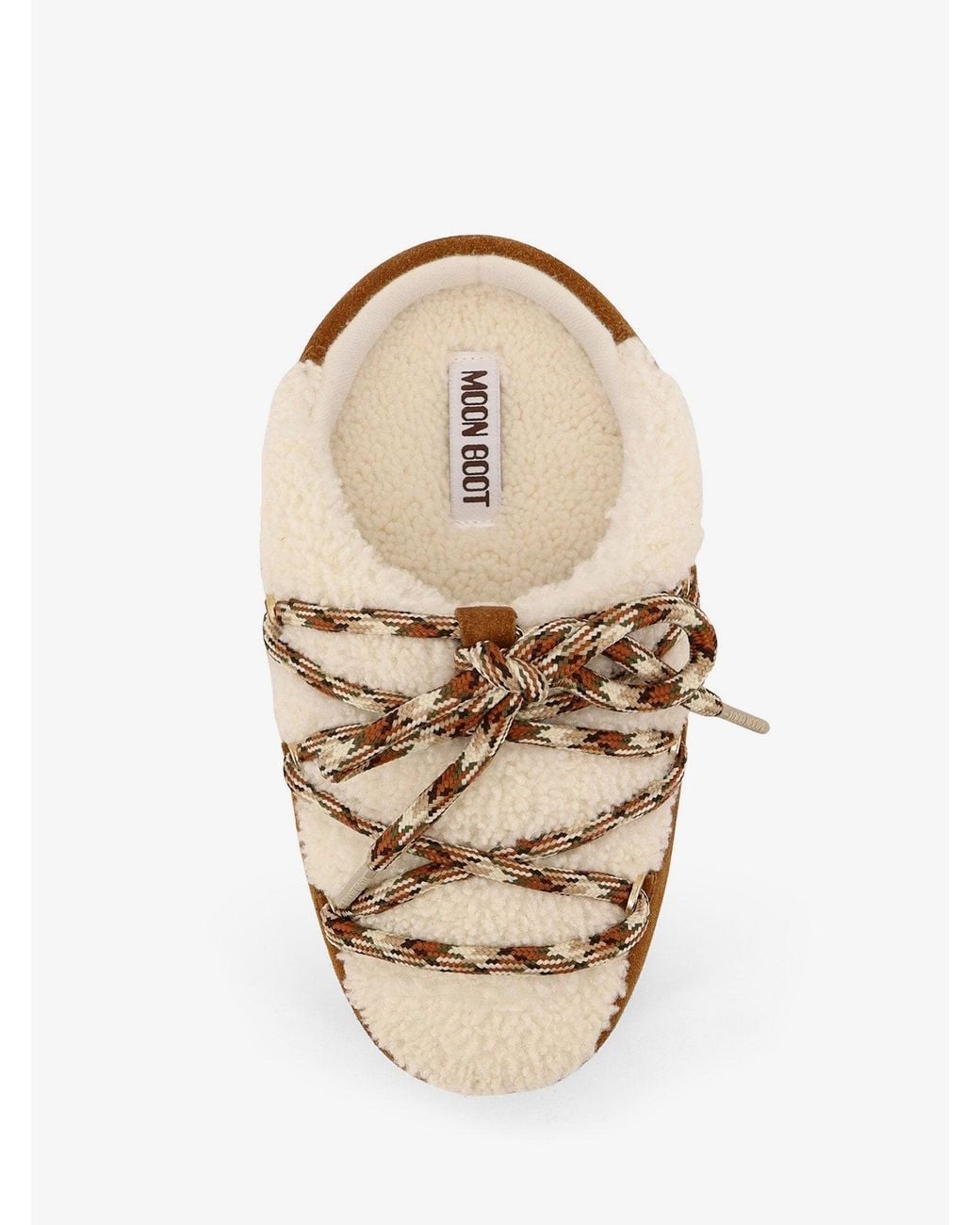 Moon Boot Brown Shearling And Suede Slip-On