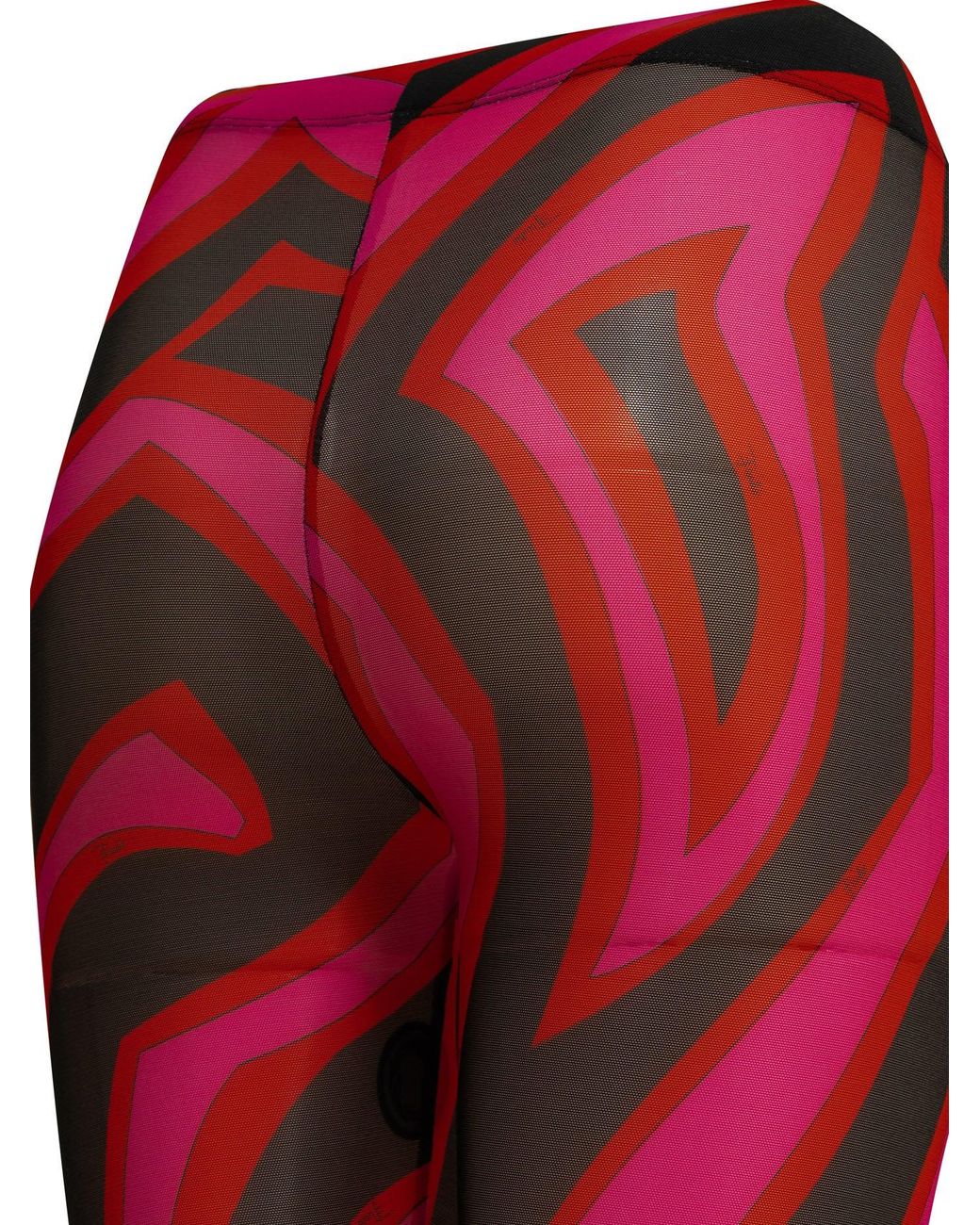 Emilio Pucci Red Marmo Polyamide Elastan Legging