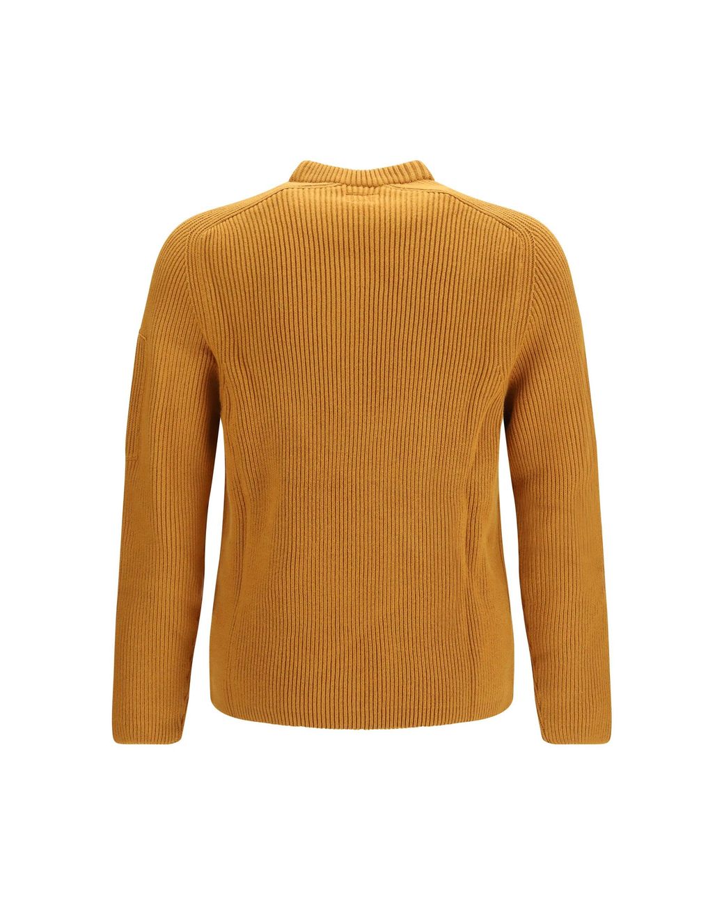 C P Company Brown Full-Rib Cotton Sweater Buck Thorn for men