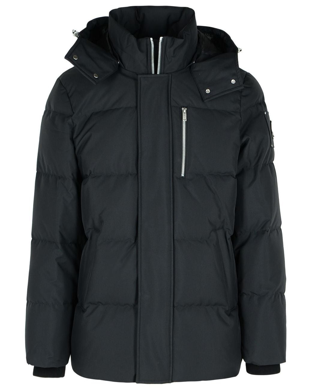 Moose Knuckles Black Cloud 3Q' Nylon Down Jacket for men