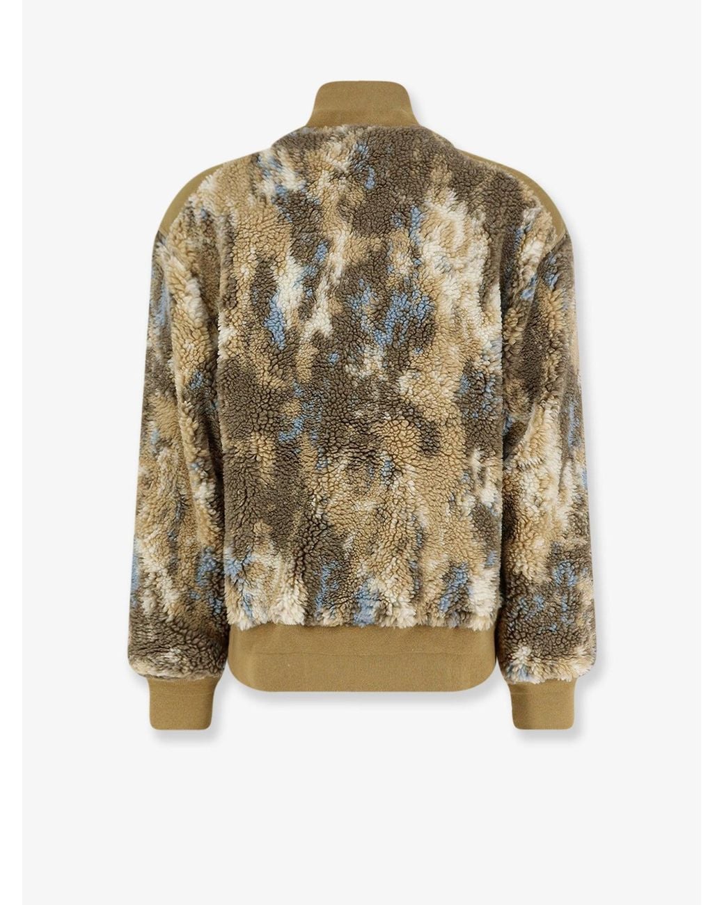 Oamc Peacemaker Green Fleece Synthetic Fur Bomber for men