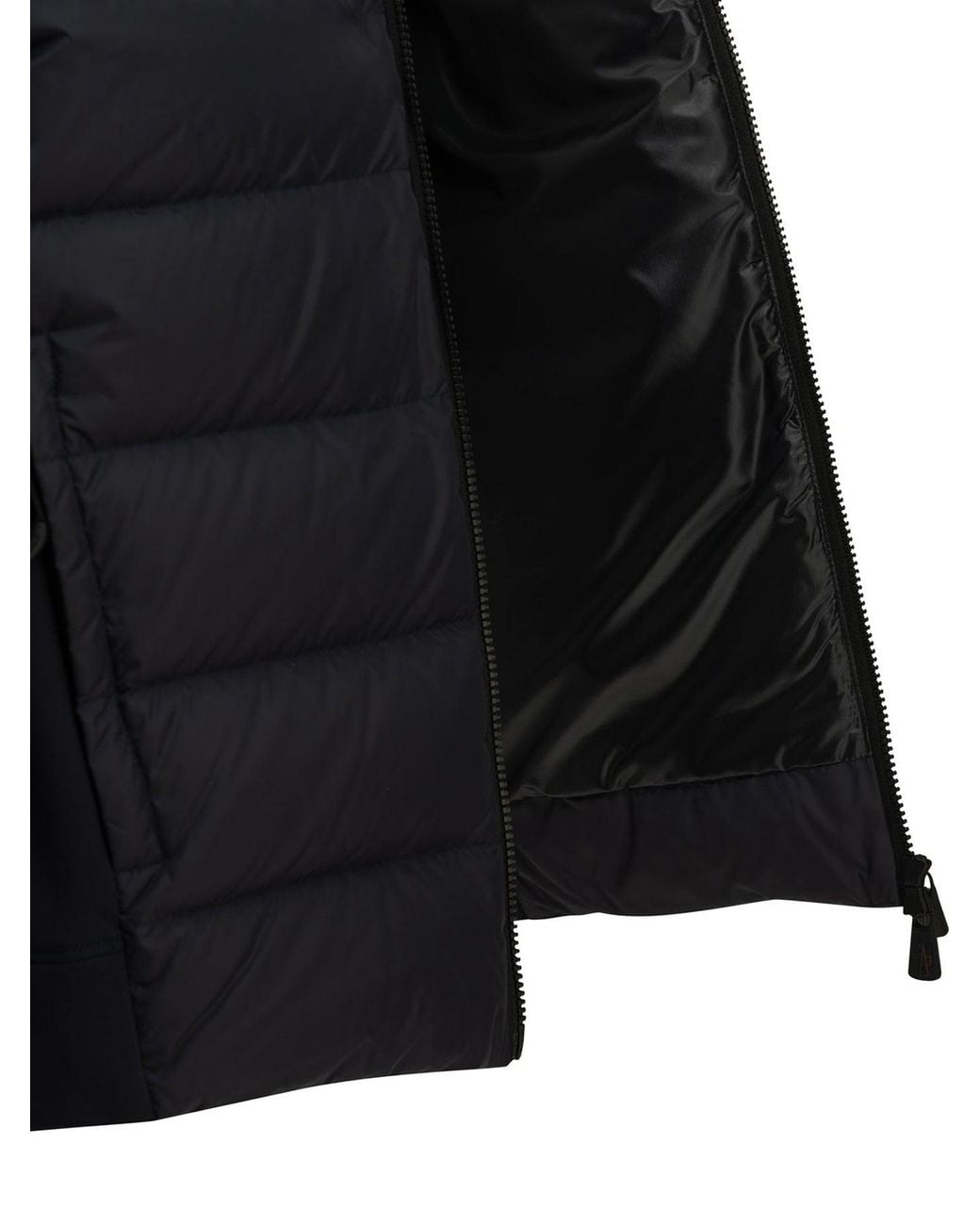 Moncler Black Padded Zip-Up Sweatshirt for men