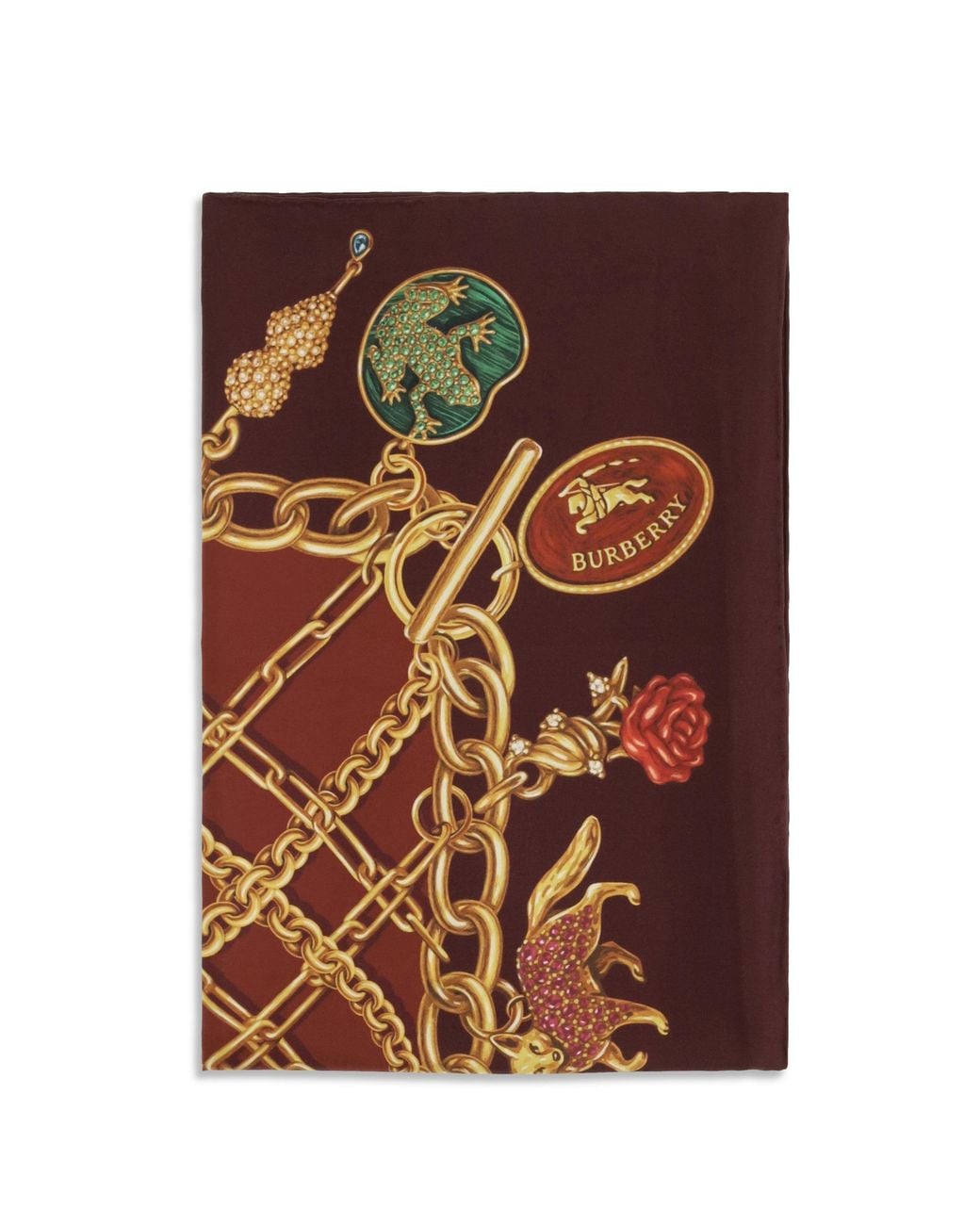 Burberry Brown Silk Scarf
