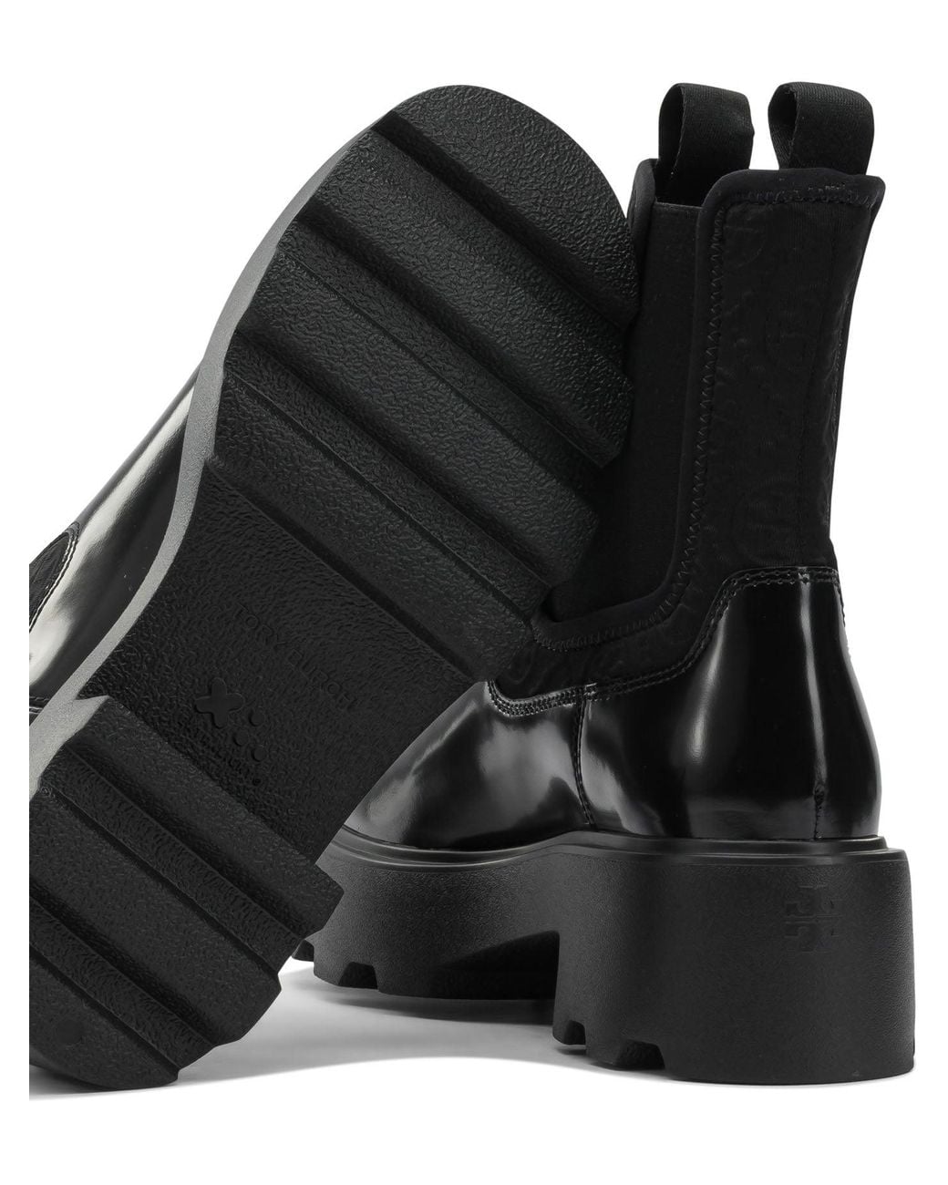 Tory Burch Black Suede Polyester Ankle Boots