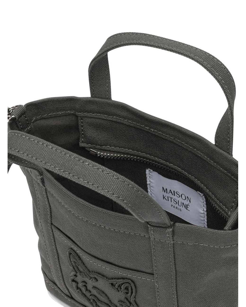 Maison Kitsuné Black Small "Fox Head" Handbag