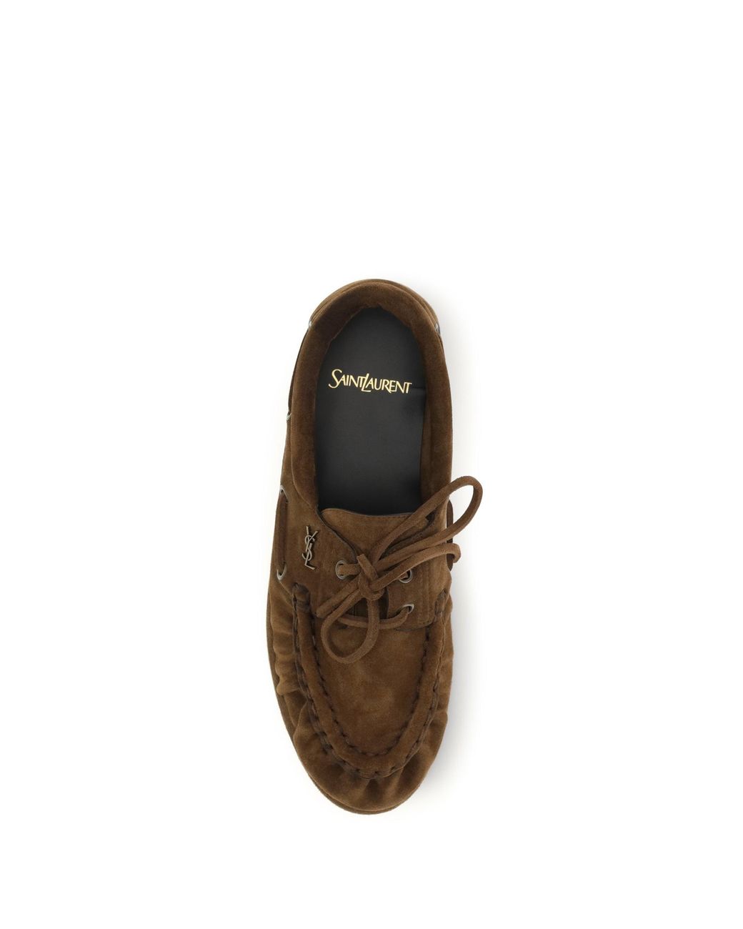 Saint Laurent Brown Suede Loafers Sigaro