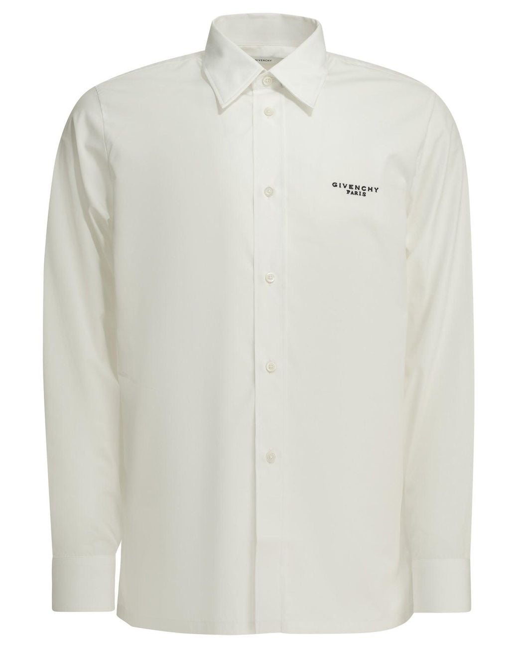 Givenchy White Casual Shirt With Logo for men
