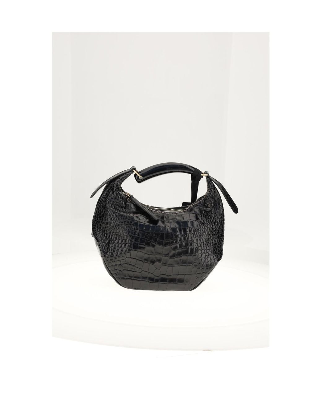 VISONA Black Bengala Shoulder Bag Nero
