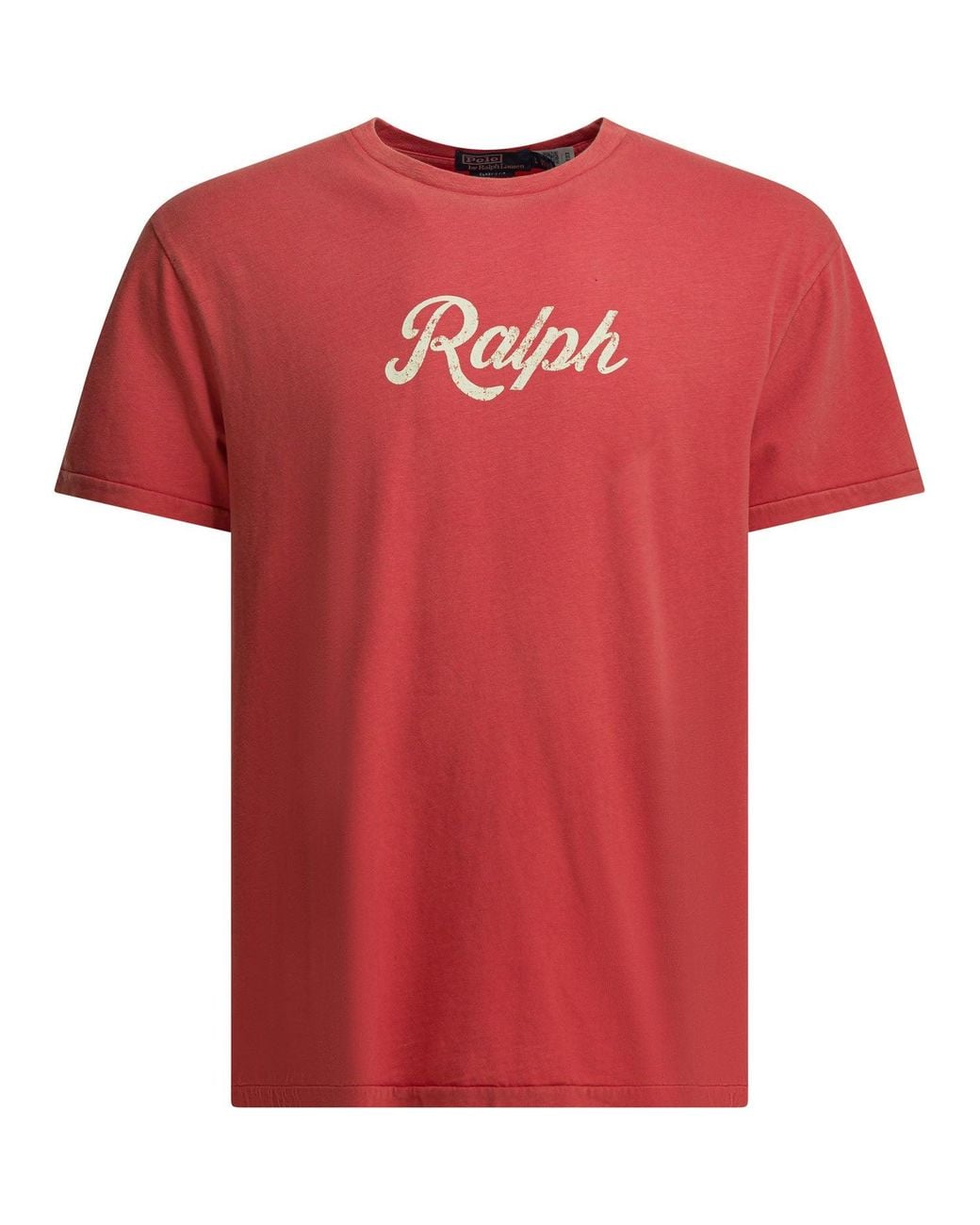 Polo Ralph Lauren Red Logo Printed Crewneck T-Shirt for men