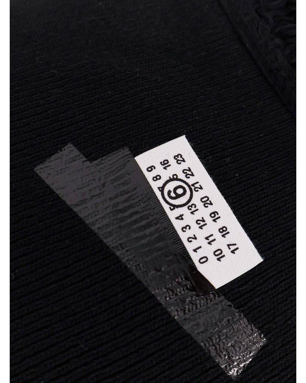 MM6 by Maison Margiela Black Wool Blend Scarf for men