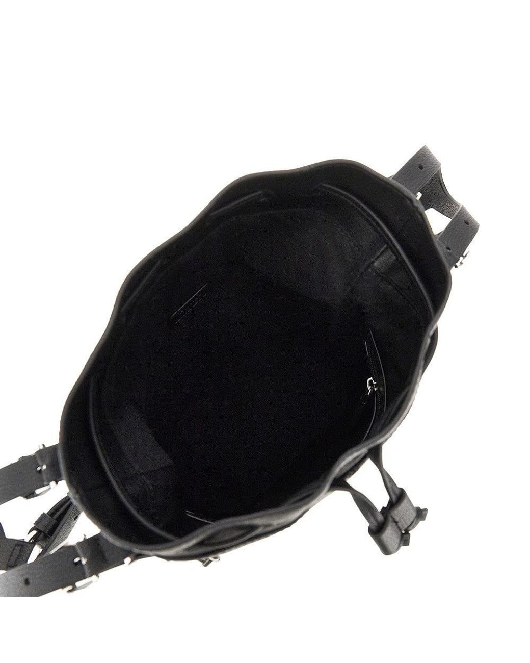 Pinko Black 'Bucket Mini' Leather Bag
