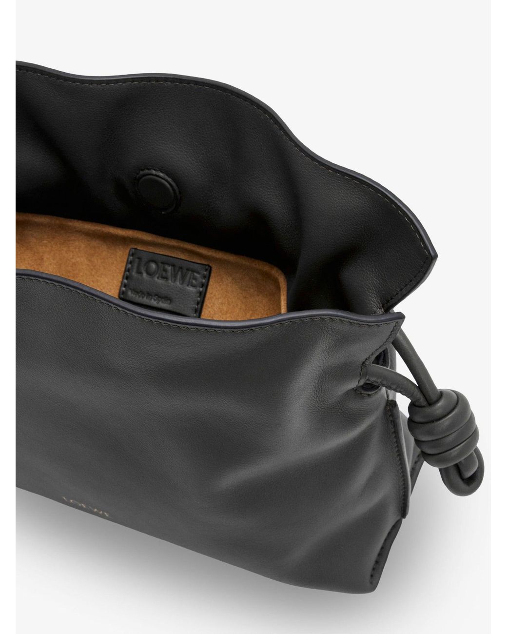 Loewe Black Flamenco Leather Clutch