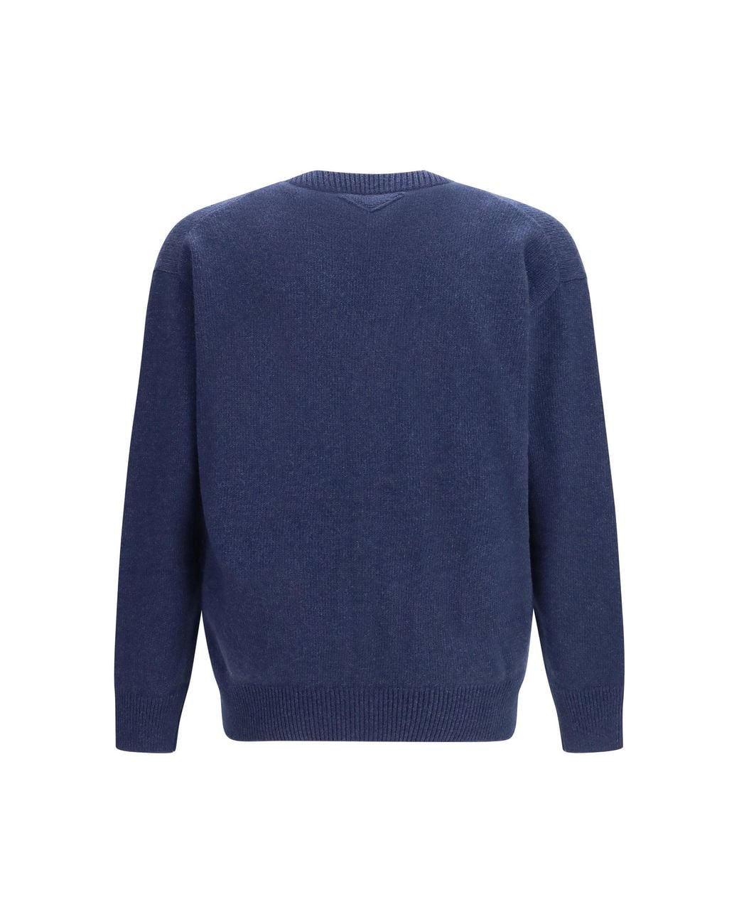 Prada Blue V-Neck Re-Cashmere Cardigan for men