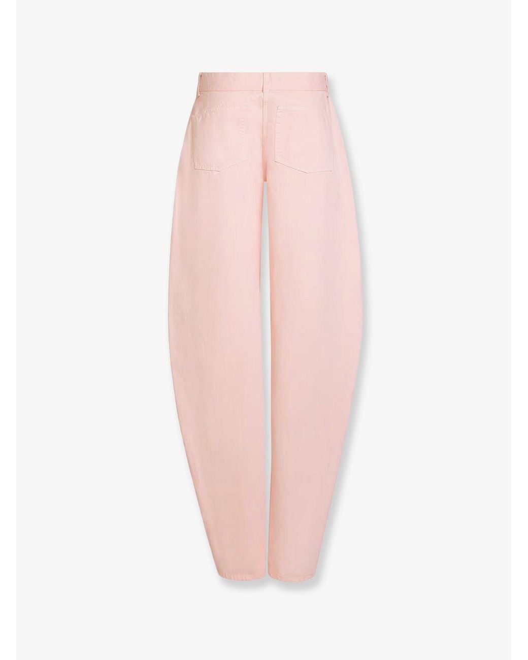 Alaïa Pink Barrel Fit Denim Trousers