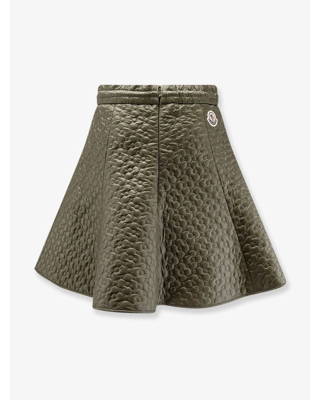 Moncler Green Quilted Nylon Skirt