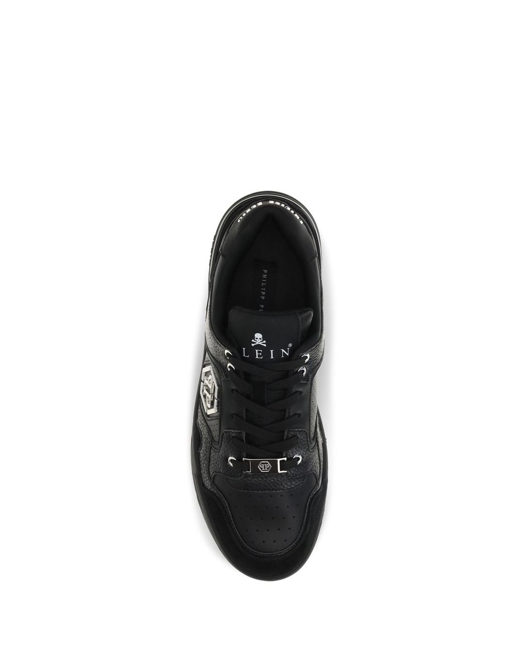 Philipp Plein Black Predator V2 Low Top Sneakers for men