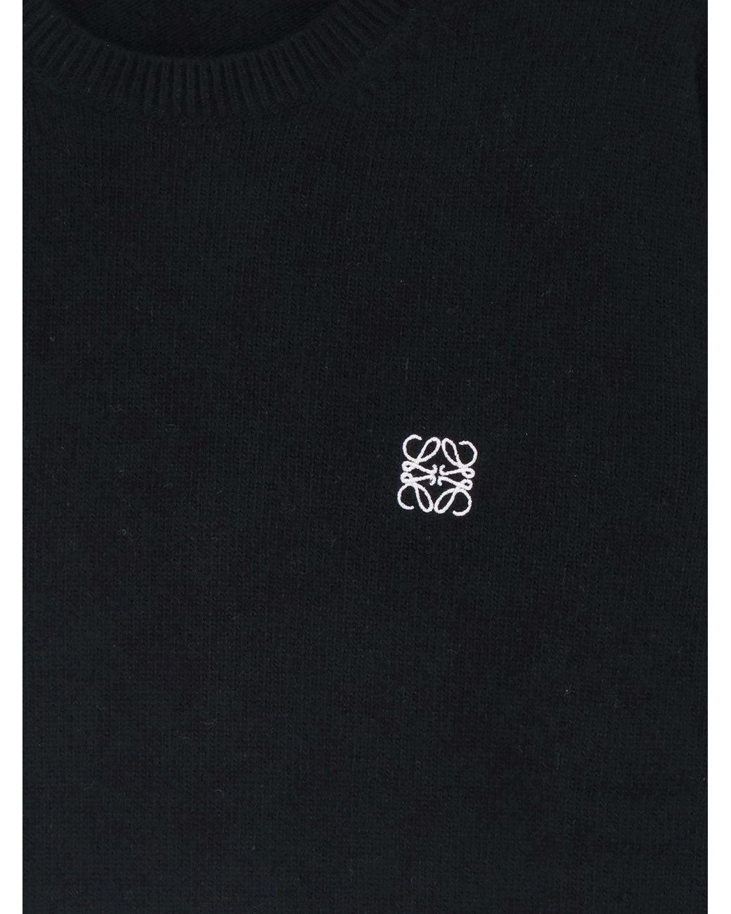 Loewe Black Wool Sweater for men