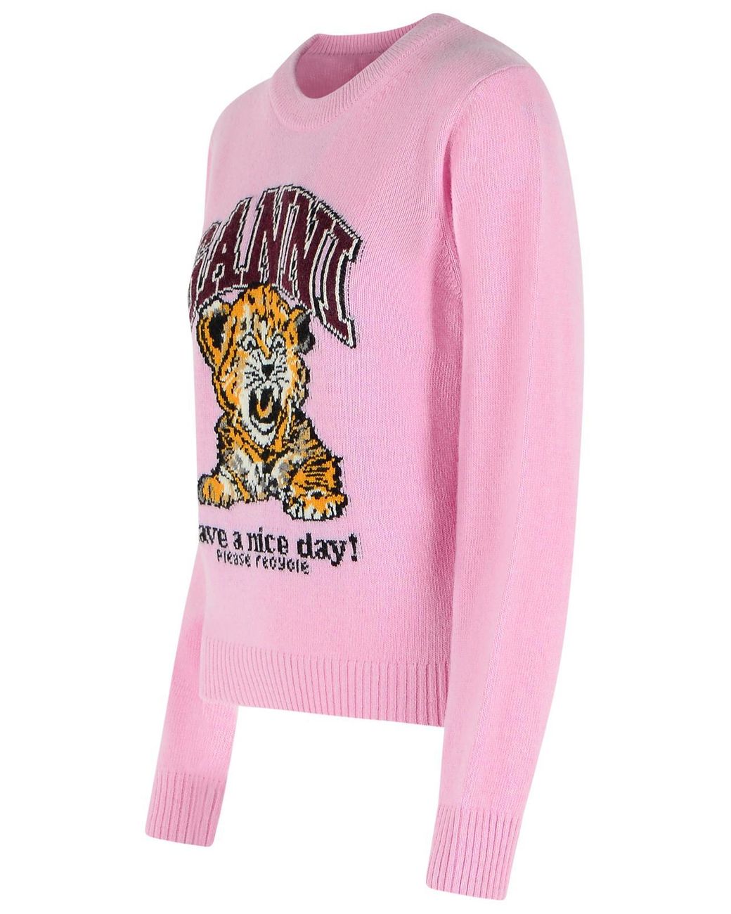 Ganni Pink Wool Blend Sweater