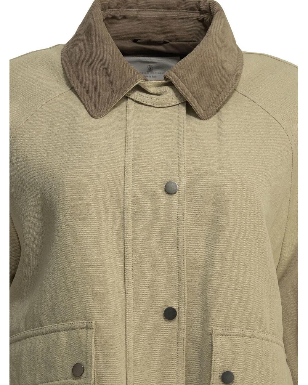 Brunello Cucinelli Green Lightweight Cotton And Linen Jacket