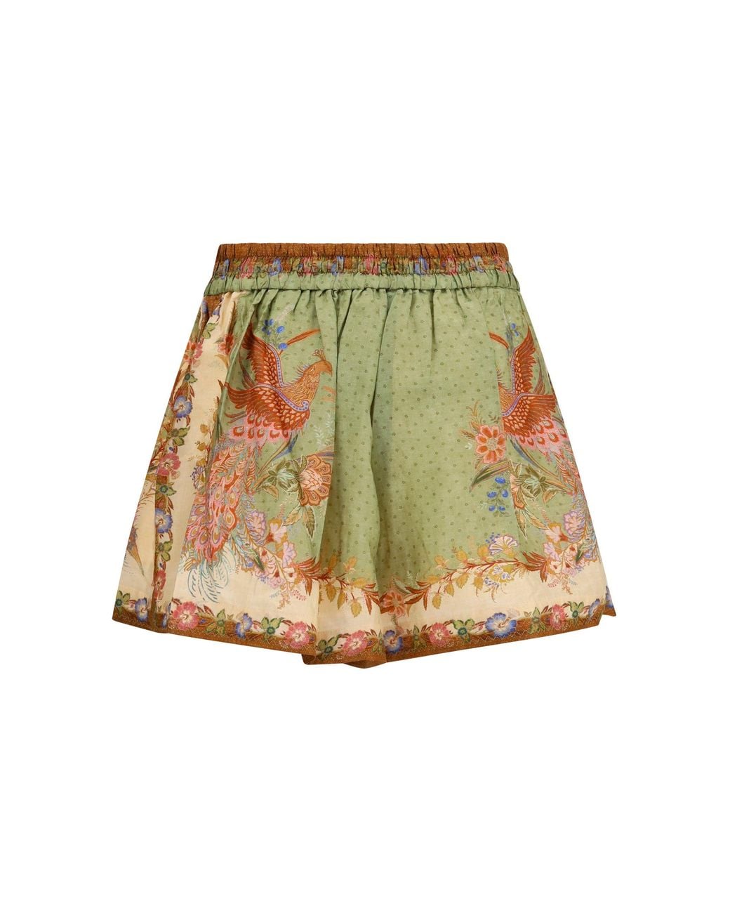 Zimmermann Natural Indra Relaxed Silk Drawstring Shorts