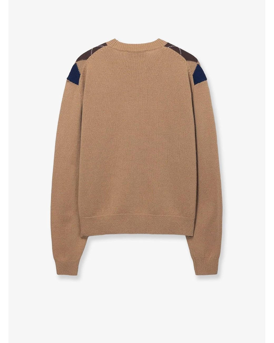DUNST Blue Wool Sweater Camel for men