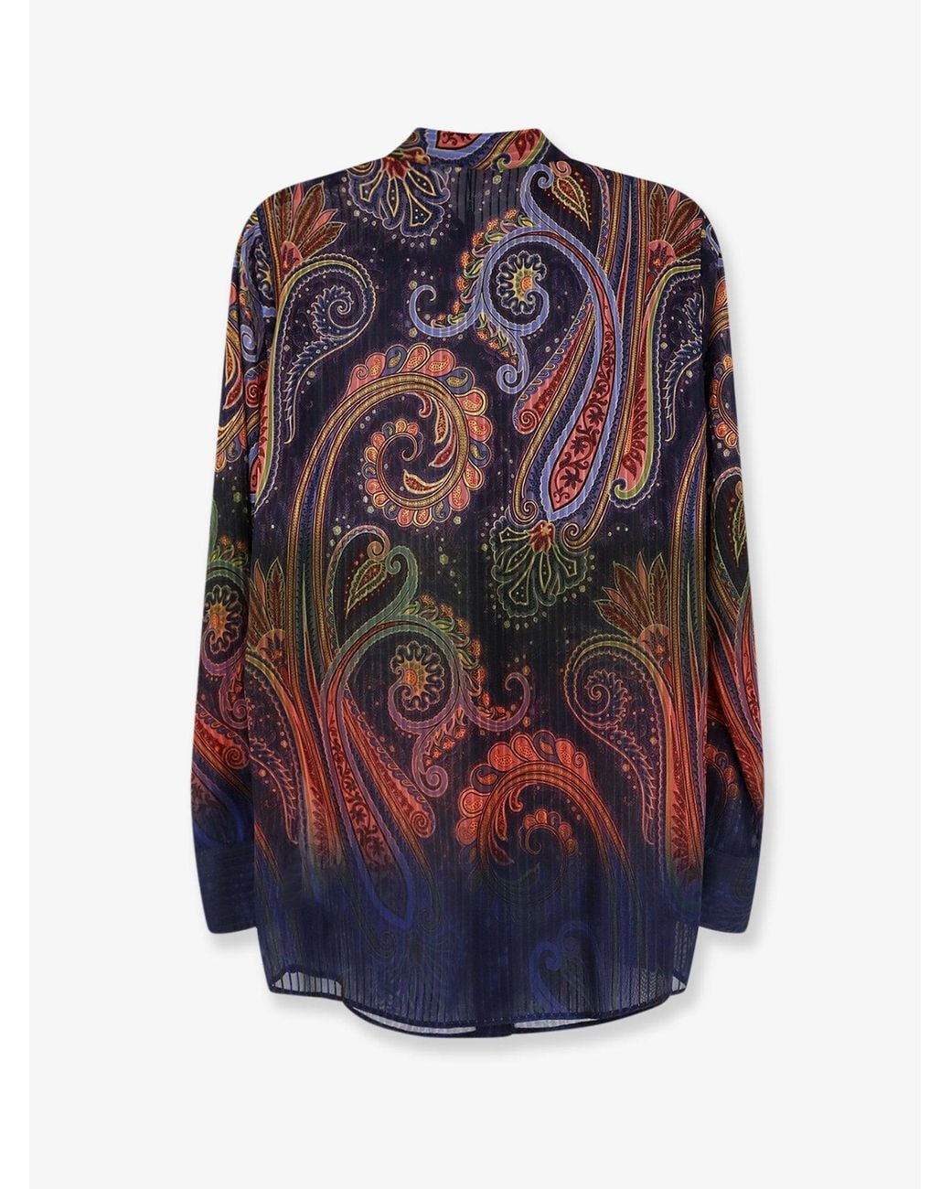 Etro Blue Paisley Print Shirt