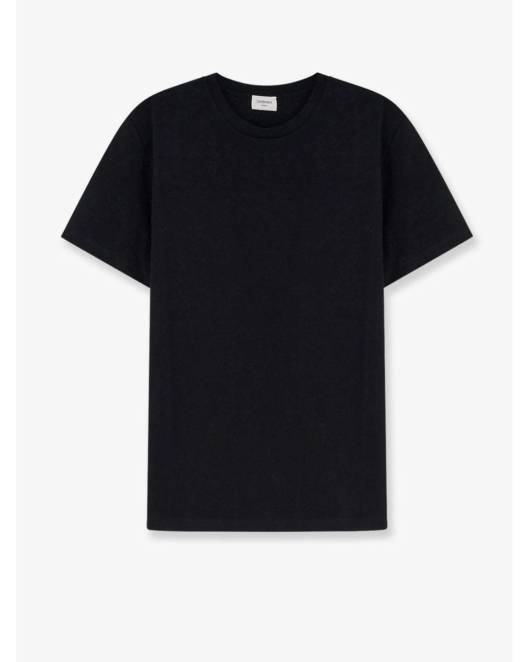 Saint Laurent Black Certified Cotton T-Shirt for men