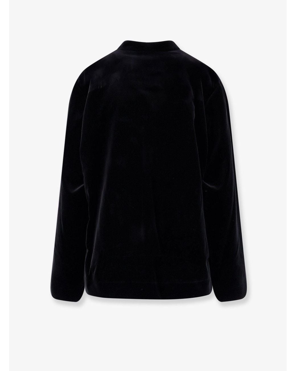 Rohe Black Velvet Blazer With Pankou Closure