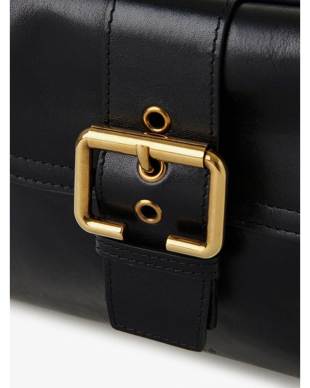 Chloé Black Carry Shiny Buffalo Leather Shoulder Bag