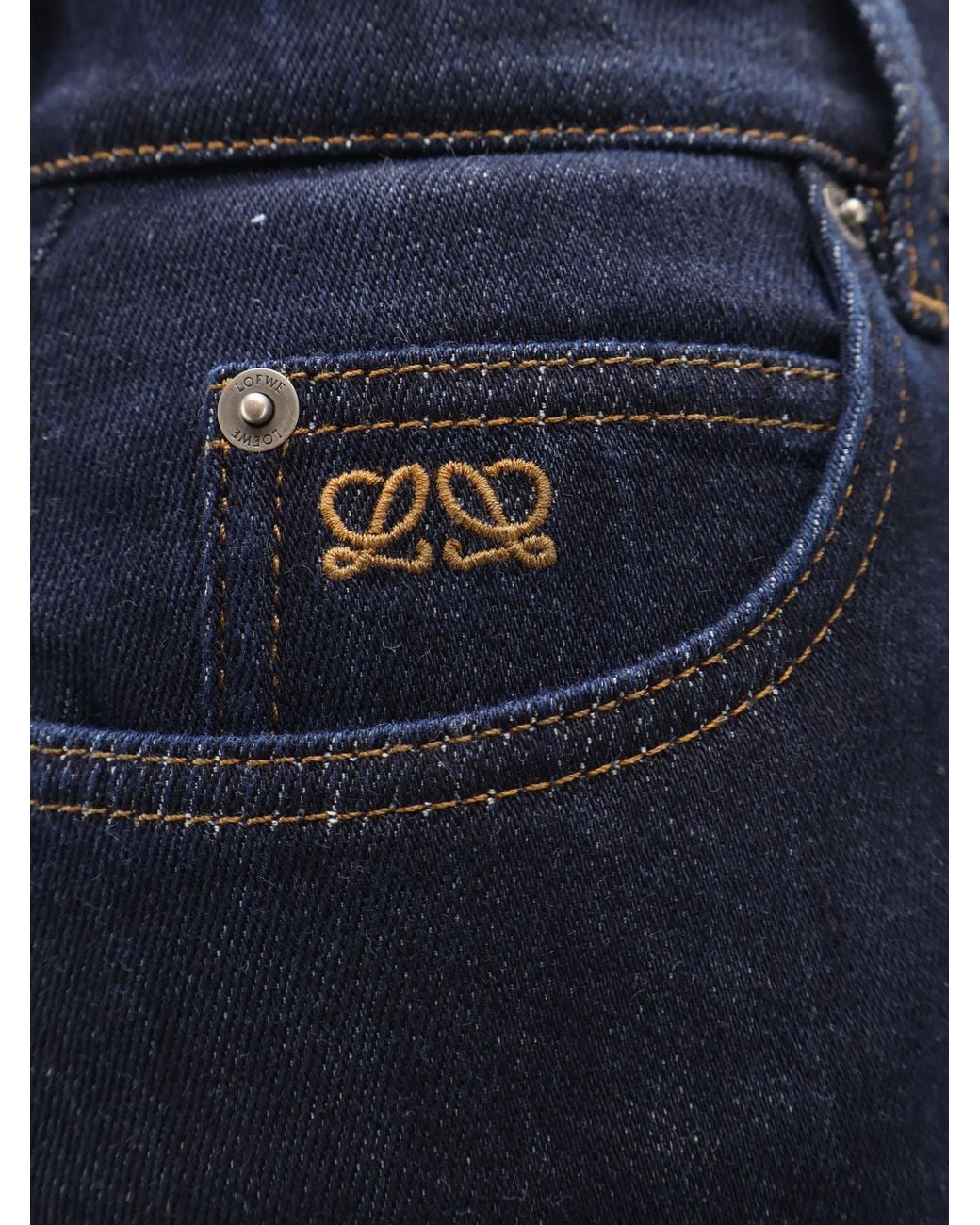 Loewe Blue Cotton Denim Jeans