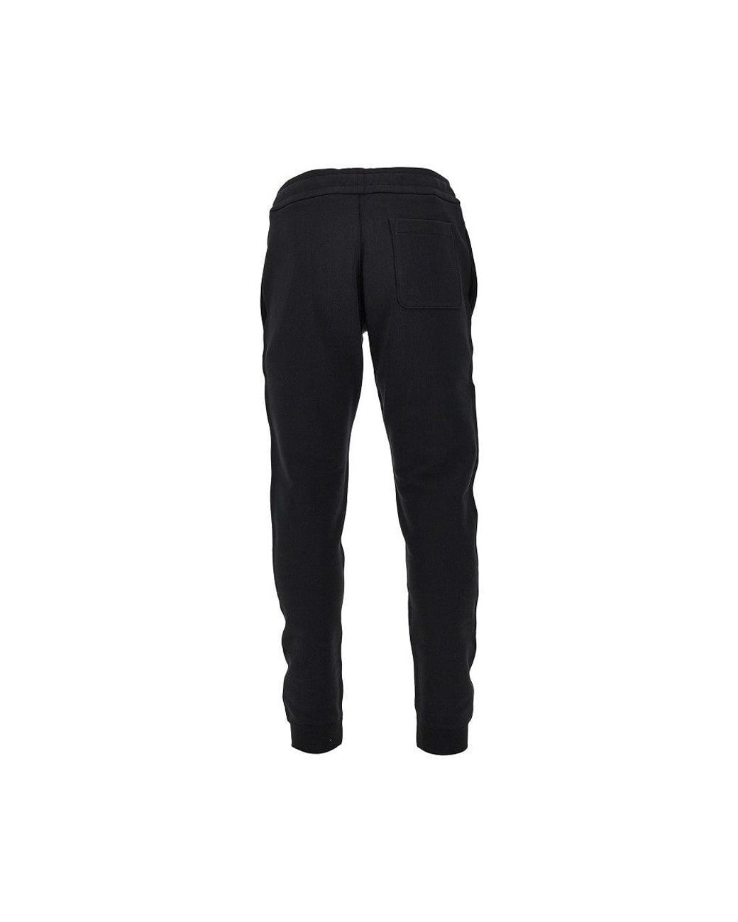 Moncler Black Sweatpants With Felt Logo Patch for men