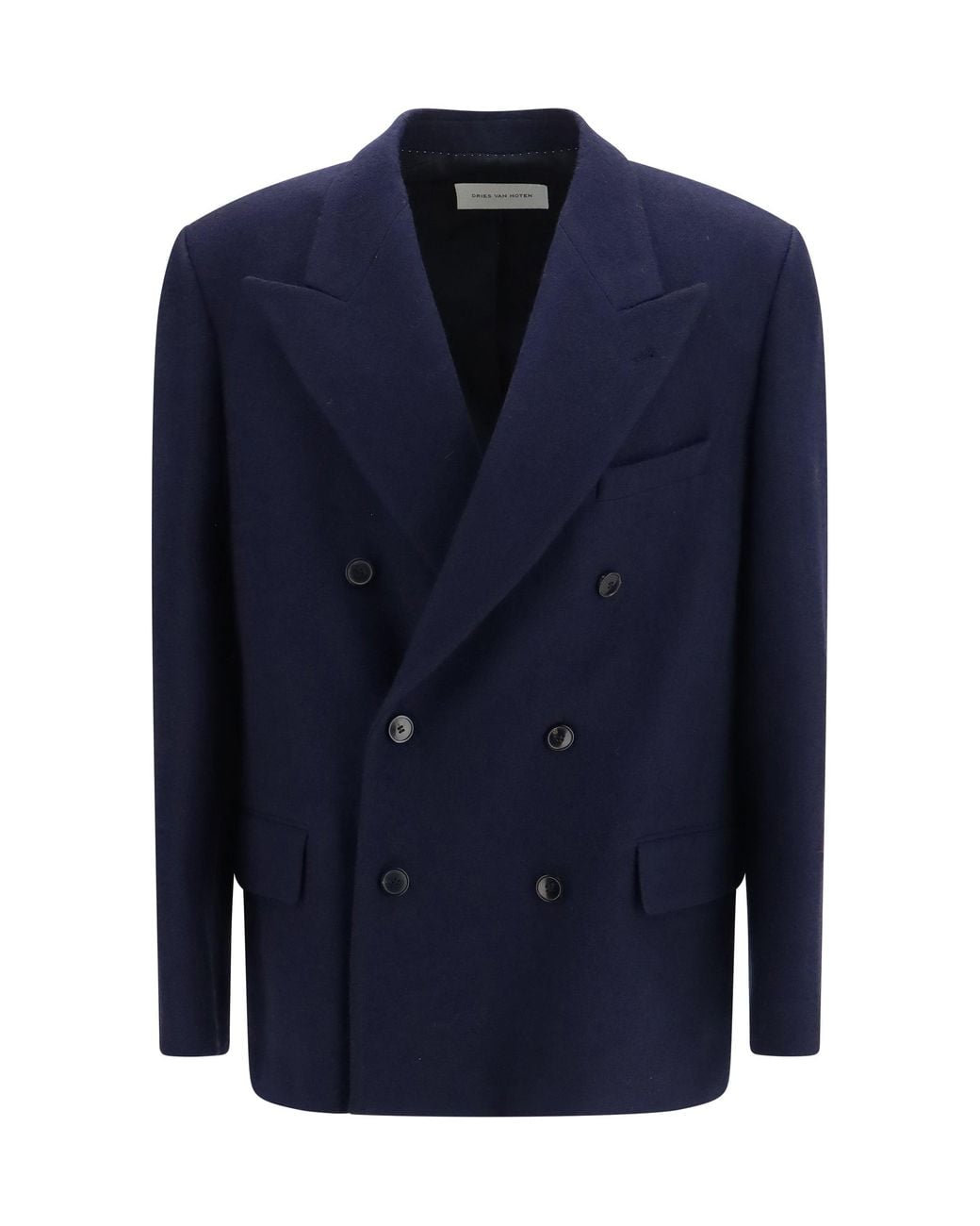 Dries Van Noten Blue Wool Blazer Bosier (Ovis Aries) Jacket for men