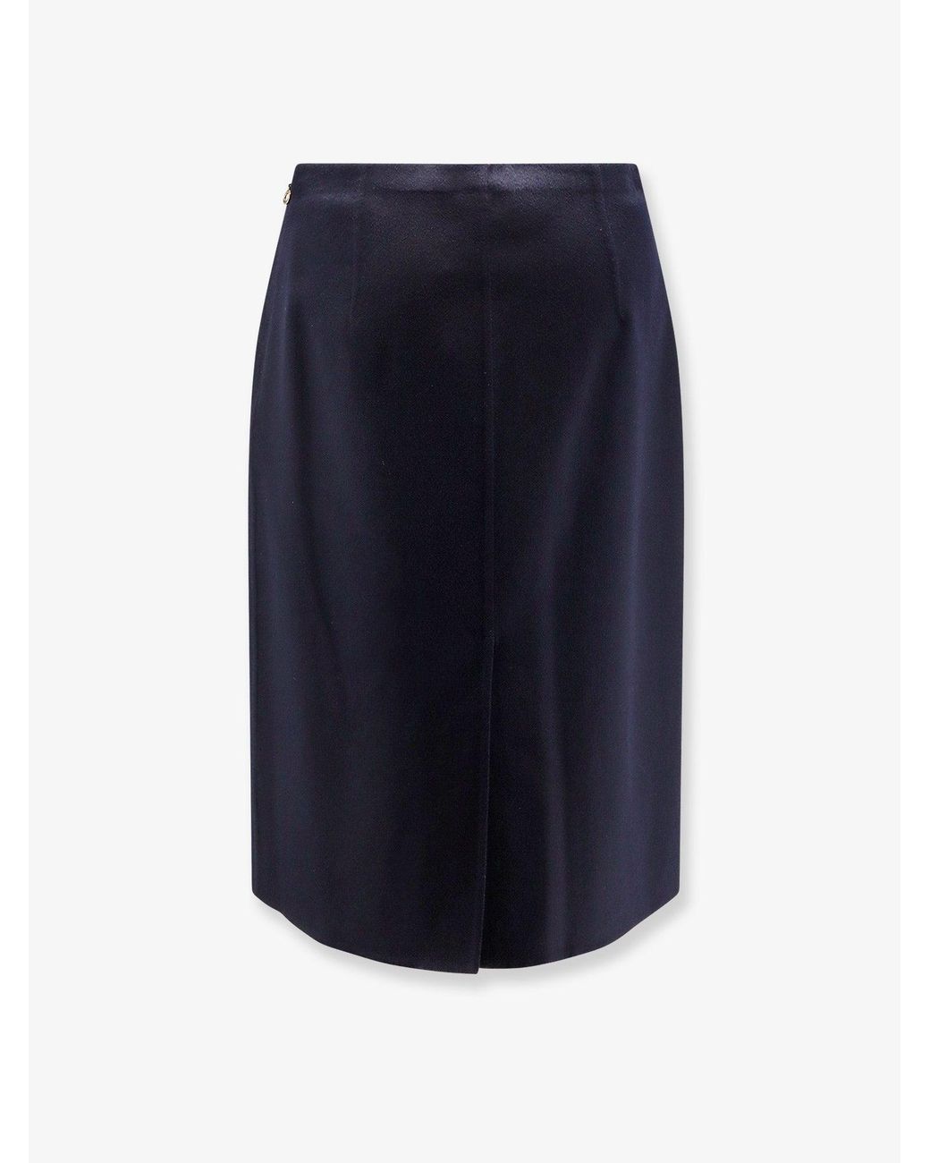 Loro Piana Blue Vivian Cashmere Skirt