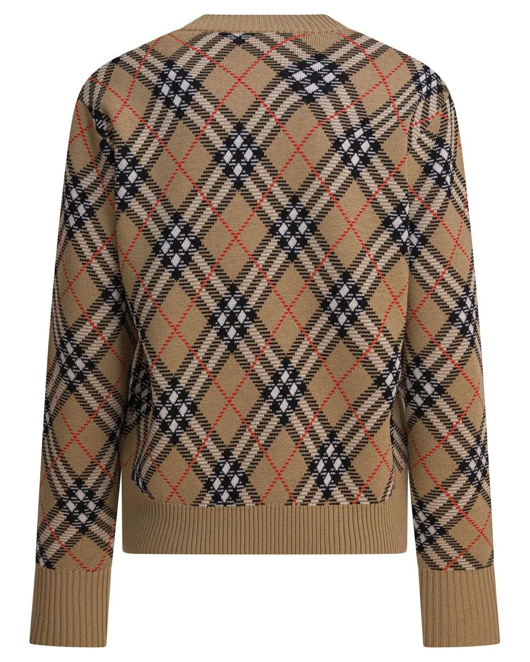 Burberry Brown Wool Blend Crew Neck Sweater