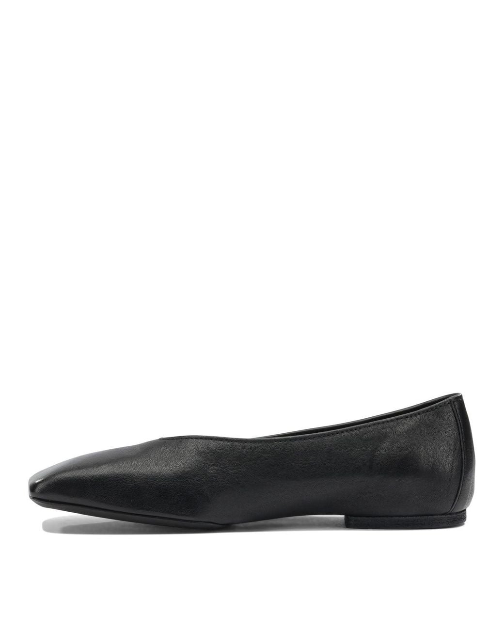 Rick Owens Black Concordians Ballet Flats Ram Leather