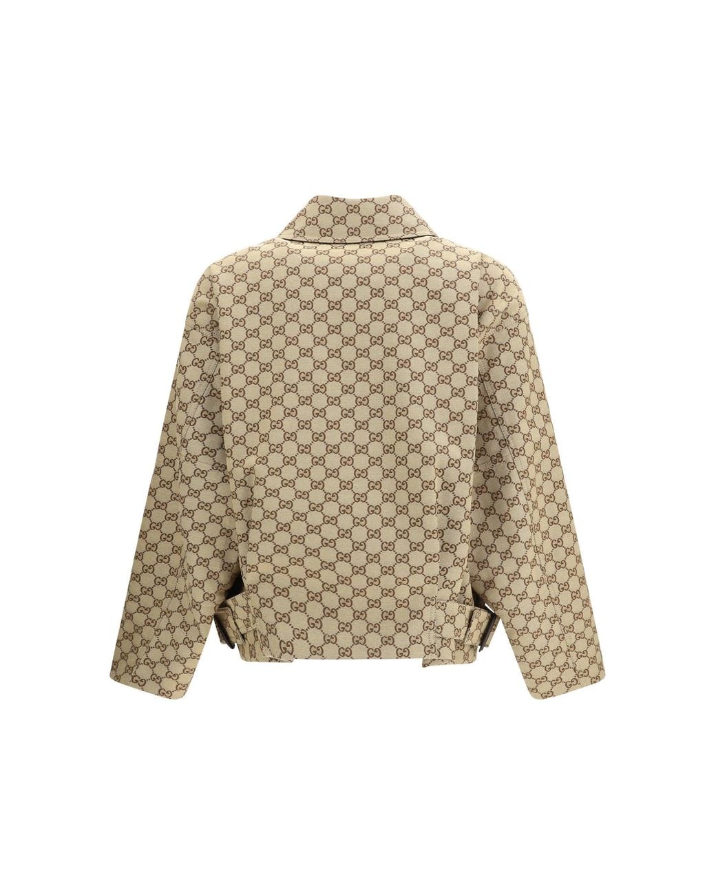Gucci Natural Gg Canvas Bomber Jacket