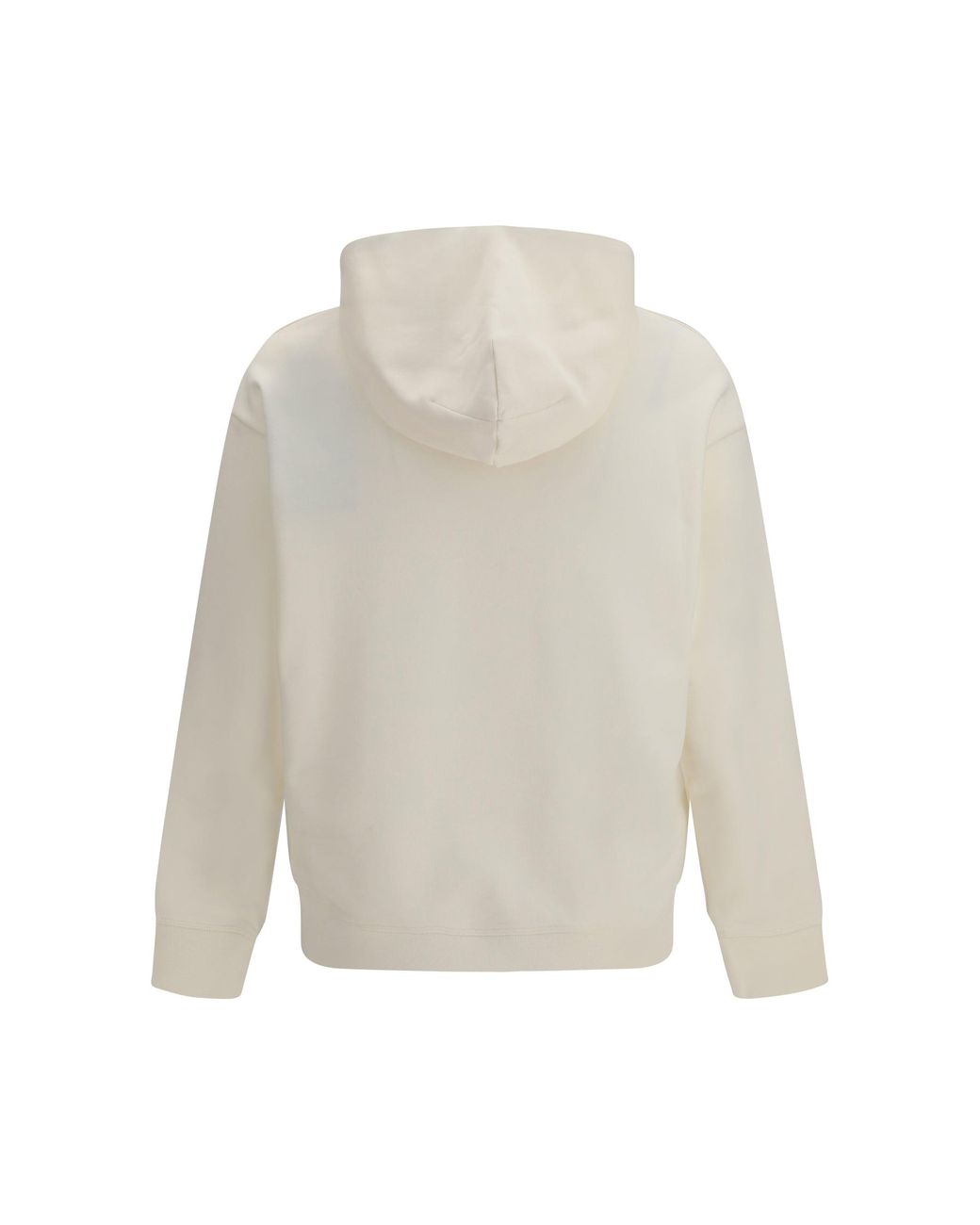 Moncler White Cotton Hoodie for men