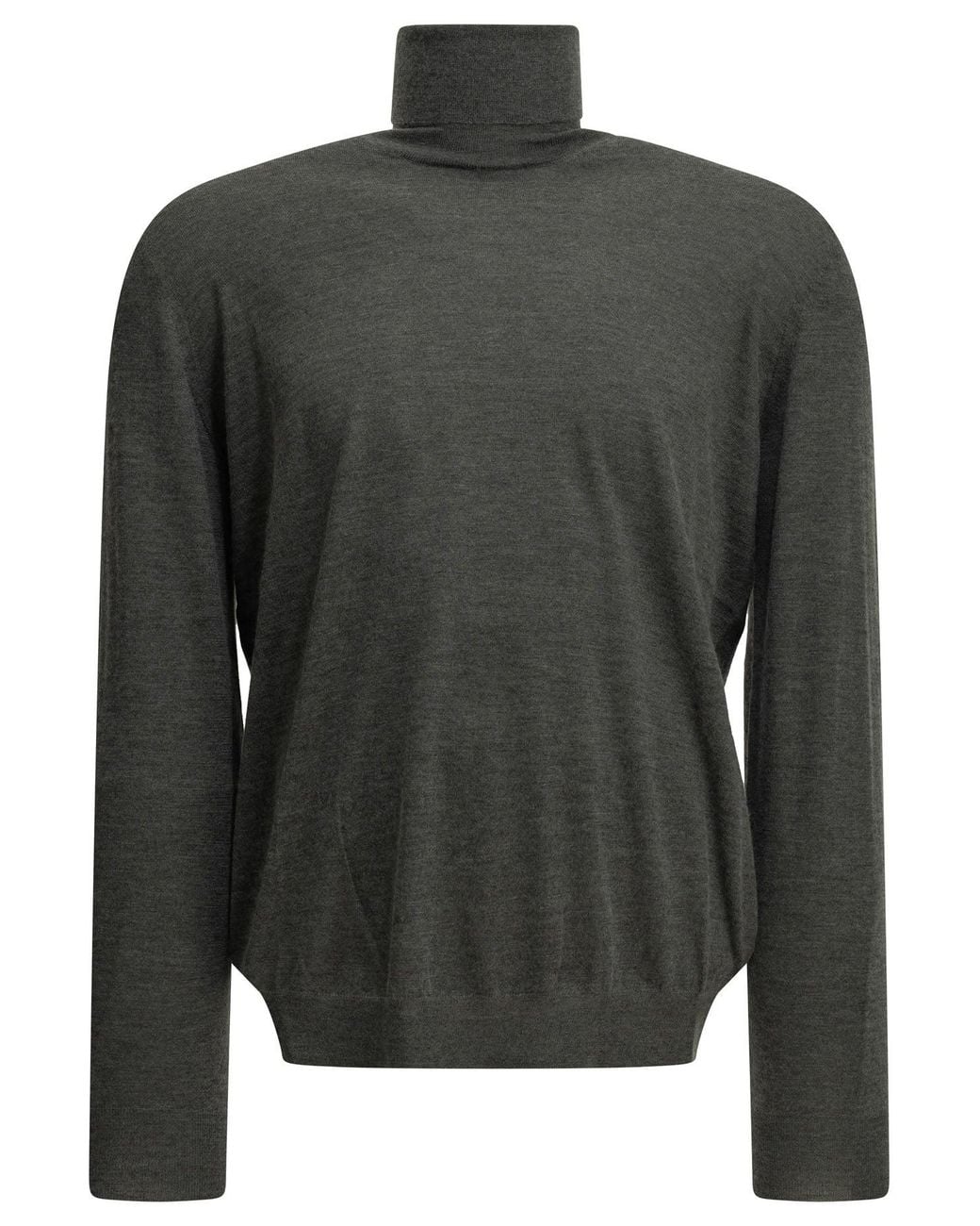 Brunello Cucinelli Gray Cashmere And Silk Turtleneck Sweater for men